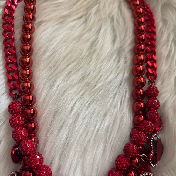 Betsey Johnson Red Heart Necklace - Picture 3 of 7